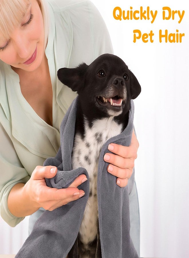 Opvixi Dog Towels for Drying Dogs Large, Absorbent Microfiber Dogs Bath Towel, 40 x 24 Inch Soft Pet Grooming Towel, Dog Shower & Bath Supplies(Grey) - Image 5